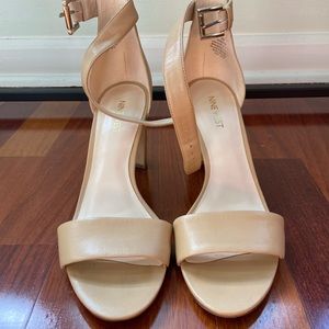 Nude block heels Nine West
